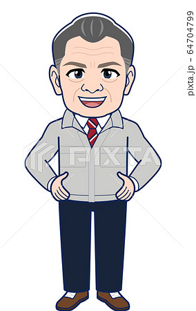 現場監督、工場長のイラスト 64704799