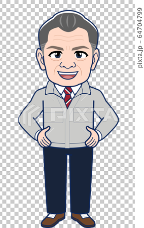 現場監督、工場長のイラスト 64704799
