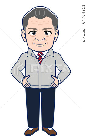 現場監督、工場長のイラスト 64704811