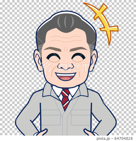 現場監督、工場長のイラスト 現場監督、工場長のイラスト 64704828