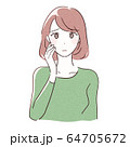 悩む女性 64705672