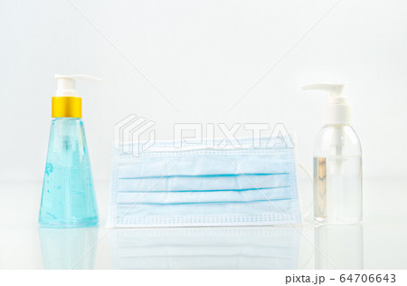 Medical face masks, Surgical mask and Alcohol gel 64706643