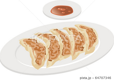 できたて餃子のイメージイラストのイラスト素材