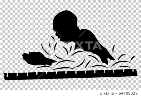 Sport Silhouette Swimming 9 Stock Illustration