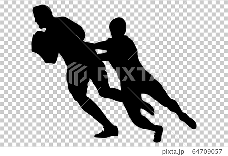 Sport Silhouette Rugby 9 Stock Illustration