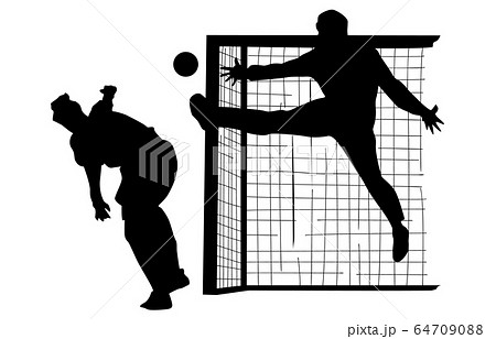 Sport Silhouette Handball 6 Stock Illustration