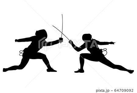 スポーツシルエットフェンシング4 スポーツシルエットフェンシング4 64709092