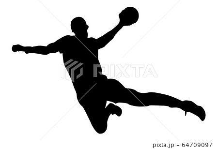 Sport Silhouette Handball 2 Stock Illustration