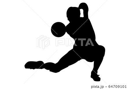 スポーツシルエットバレーボール8のイラスト素材 64709101 Pixta