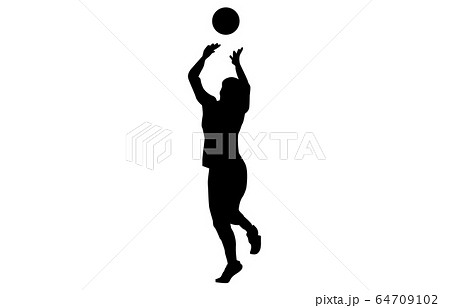 Sport Silhouette Volleyball 9 Stock Illustration