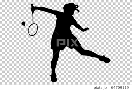 スポーツシルエットバドミントン5 64709119