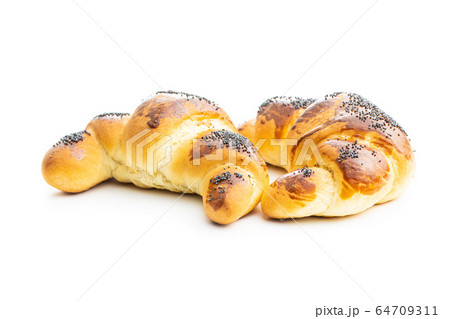 Sweet homemade croissants with poppy Sweet homemade croissants with poppy 64709311