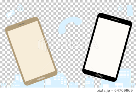 スマホで繋がるイメージイラスト 64709969