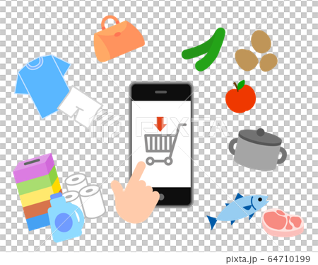 Shopping on a smartphone 64710199