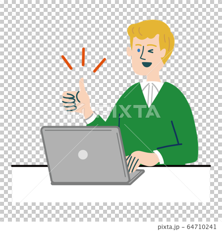 Male foreigner Blonde computer Good 64710241