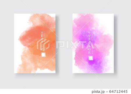 Set of bright colorful vector watercolor 64712445