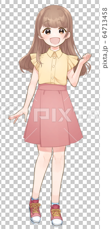 女の子 かわいい女の子のイラスト素材