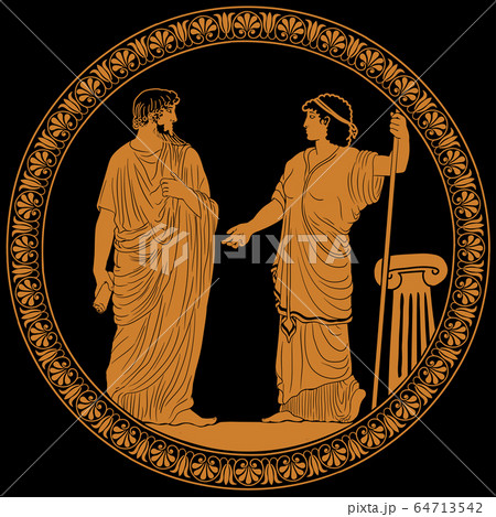 Ancient Greek man and woman. 64713542