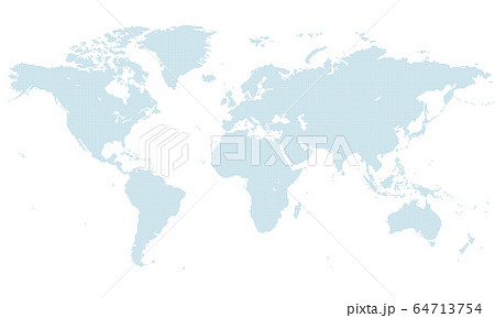 ヨーロッパ アフリカを中心とした青い世界地図 中サイズ のイラスト素材