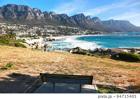 Camps Bay is the popular tourist destination in Cape Town, South Africa Camps Bay is the popular tourist destination in Cape Town, South Africa 64715405