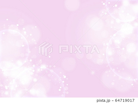 バブル ピンク キラキラ ーティクル グリッター 背景素材のイラスト素材