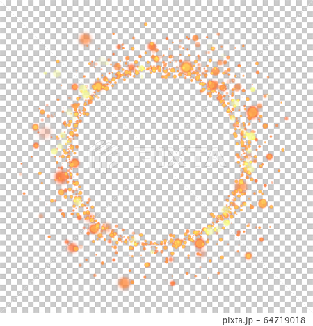 サークル 放出 キラキラ パーティクル グリッター 背景素材のイラスト素材