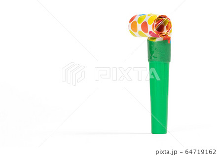 Party whistle on white background 64719162