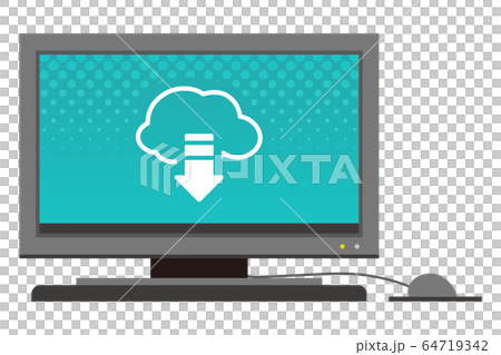 Computer and cloud icon - Stock Illustration [64719342] - PIXTA