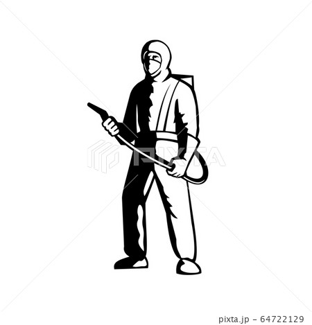 Industrial Worker Spray Disinfectant Standing 64722129