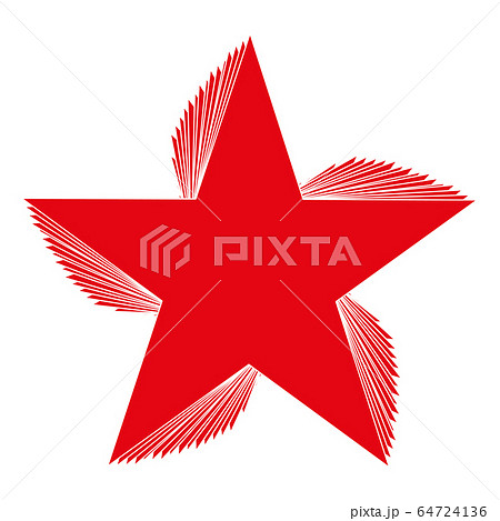 Five pointed star vector icon isolated on white 64724136