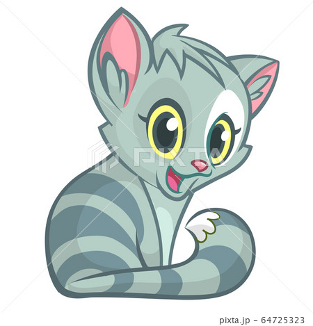 Cute And Funny Cartoon Cat Vector Illustrationのイラスト素材 Cute And Funny Cartoon Cat Vector Illustrationのイラスト素材