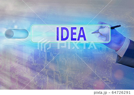 Text sign showing Idea. Conceptual photo a thought Text sign showing Idea. Conceptual photo a thought 64726291