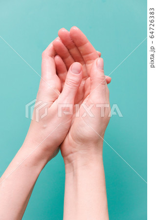 Wash your hands closeup of hands covered in soap Wash your hands closeup of hands covered in soap 64726383