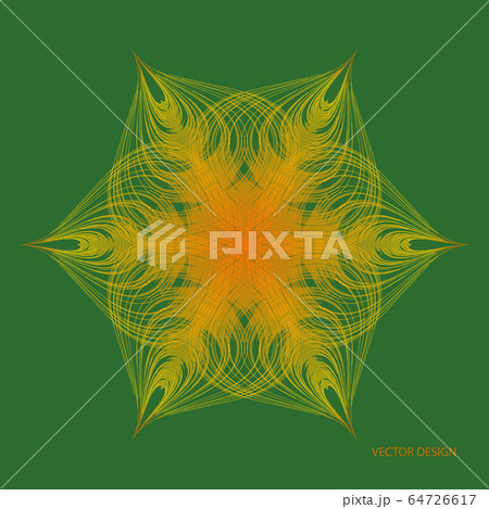 Vector design star background. Round wave modern 64726617