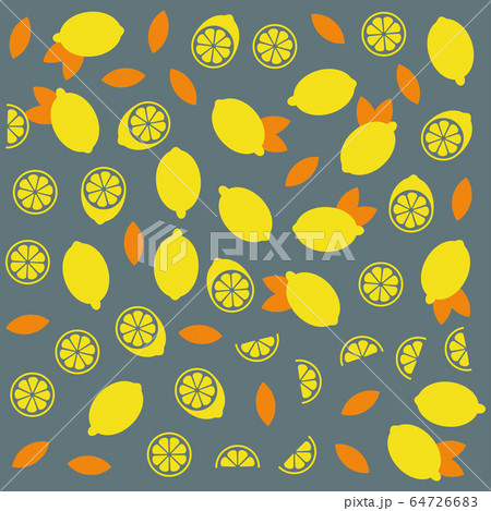 Lemon or lime citrus vector fun seamless pattern 64726683