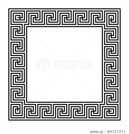Greek key border frame. Abstract geometric. Vector 64727271