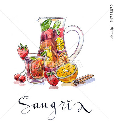 Refreshing Sangria Punchのイラスト素材