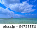 沖縄県 美ら海水族館近くの浜からの眺め 64728558