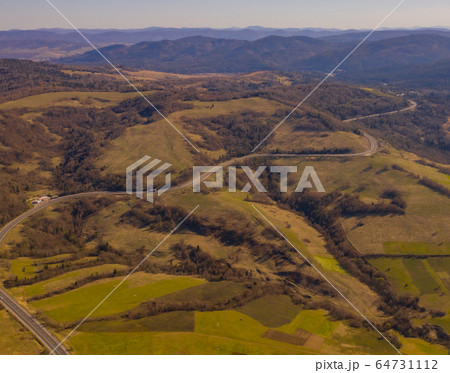 Aerial Drone Foto View Carpathian 64731112