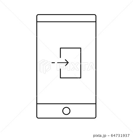 スマートフォンのアイコン ログインのイラスト素材