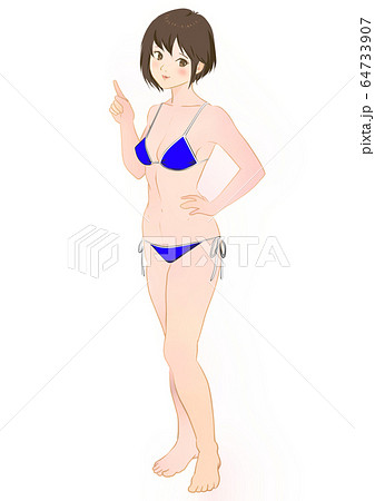 女性　水着　美容と健康 64733907