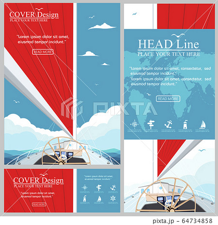 Sailing ship with red sail posters Sailing ship with red sail posters 64734858