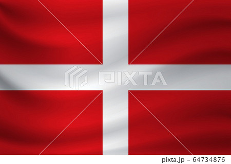 Waving flag of St. John. Vector illustration 64734876