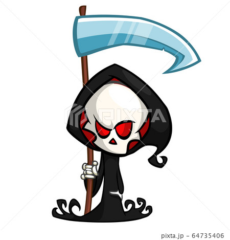 Cute cartoon grim reaper vector illustration Cute cartoon grim reaper vector illustration 64735406