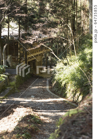 四国八十八箇所霊場　第四十四番札所　大寶寺　大宝寺　愛媛県のお寺　お寺に向かう山道 64735855