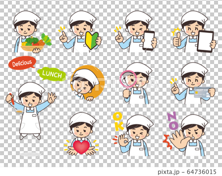 Female variation of cook, beginner mark, smartphone, tablet, magnifying glass, credit card Female variation of cook, beginner mark, smartphone, tablet, magnifying glass, credit card 64736015