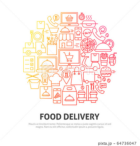 Food Delivery Circle Concept 64736047