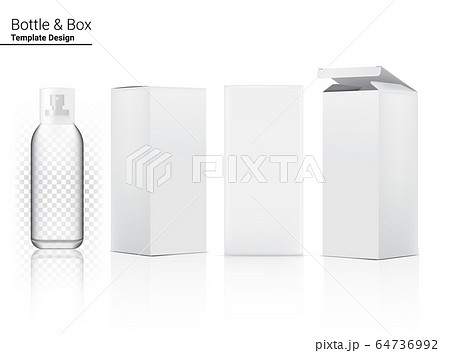 Glossy Transparent Spray Bottle Mock up Realistic 64736992