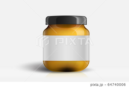 Jam jar glass isolated on white background. Jam jar glass isolated on white background. 64740006