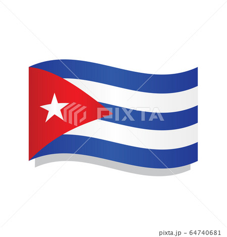 Waving flag of Cuba 64740681